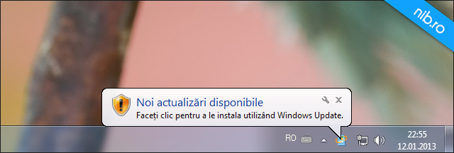 Notificare instalare actualizari in Windows_7