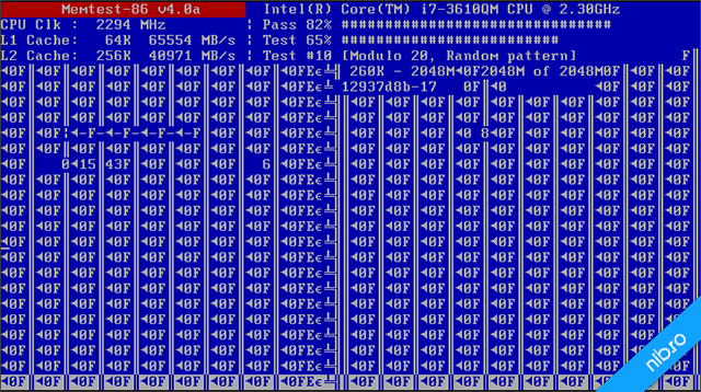 Test RAM cu MemTest86